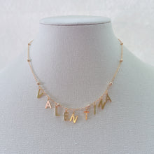 Load image into Gallery viewer, Name gold letter necklace
