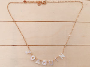 Shell name  or initial necklace - Cheleaccesorios