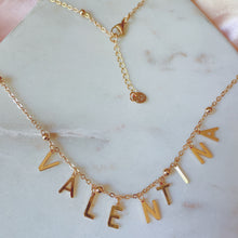 Load image into Gallery viewer, Name gold letter necklace