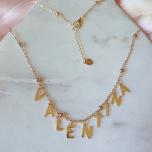 Load image into Gallery viewer, Name gold letter necklace