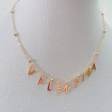 Load image into Gallery viewer, Name gold letter necklace