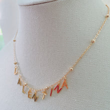Load image into Gallery viewer, Name gold letter necklace