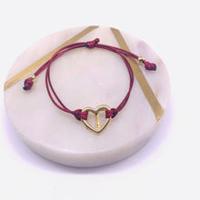 Load image into Gallery viewer, Peace heart cord bracelets