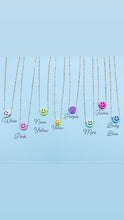 Load image into Gallery viewer, Smiley face gold chain necklace