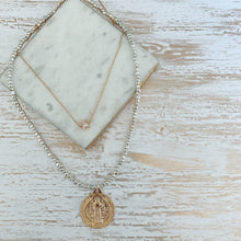 Load image into Gallery viewer, St Benedict medallion Beaded necklace