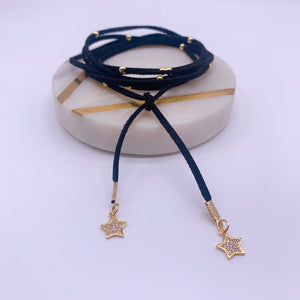 Bohemian leather choker necklace