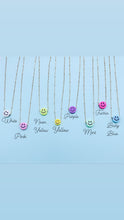 Load image into Gallery viewer, Smiley face gold chain necklace