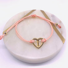 Load image into Gallery viewer, Peace heart cord bracelets