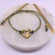 Load image into Gallery viewer, Peace heart cord bracelets