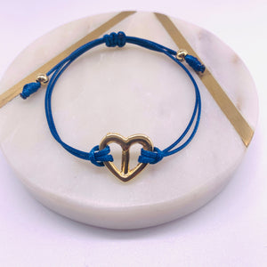 Peace heart cord bracelets