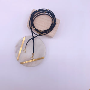 Bohemian leather choker necklace