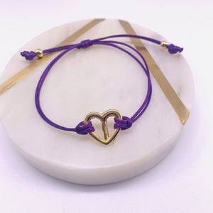 Peace heart cord bracelets