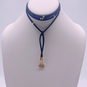 Bohemian leather choker necklace