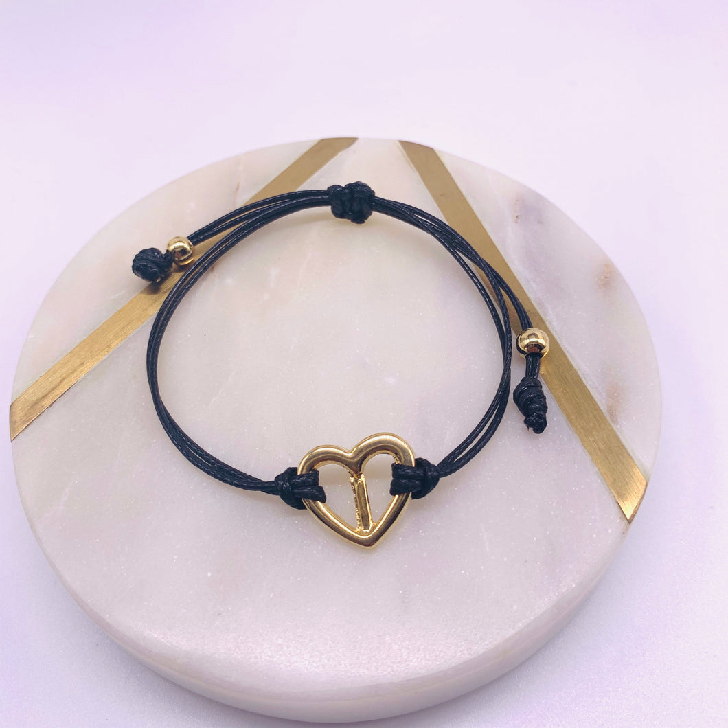 Peace heart cord bracelets