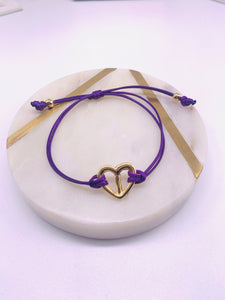 Peace heart cord bracelets