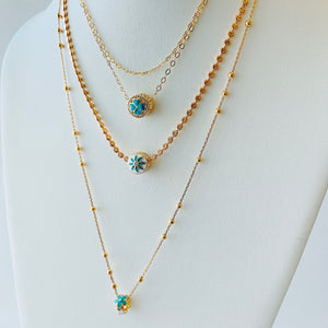 Turquoise & Gold layer necklace
