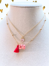 Load image into Gallery viewer, Love Valentine’s acrylic necklaces