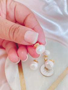 Pearl stud earrings