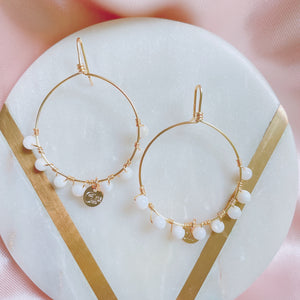 Wire handmade embroidered earrings
