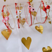 Load image into Gallery viewer, Beaded red string  heart bracelet