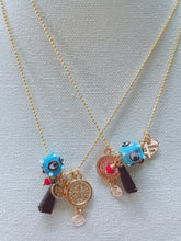 Load image into Gallery viewer, Evil Eye  protection gold necklace