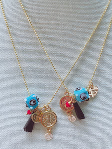 Evil Eye  protection gold necklace