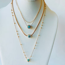 Load image into Gallery viewer, Turquoise &amp; Gold layer necklace