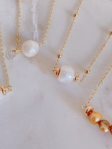 Pearl gold chains necklaces