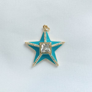 Star enamel pendant