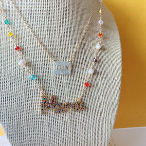 MOM pendant  shell necklace