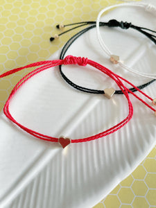 Tiny heart string bracelets
