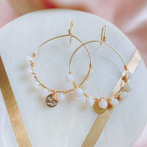 Wire handmade embroidered earrings