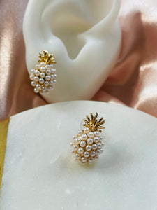 Pearl pineapple earrings
