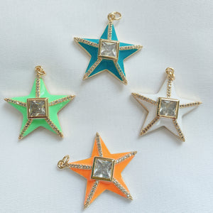 Star enamel pendant