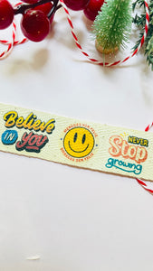 Positive vibes name bracelet