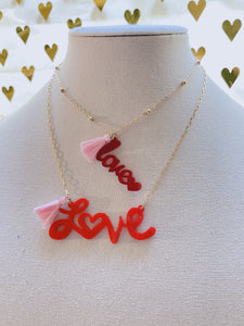Love Valentine’s acrylic necklaces