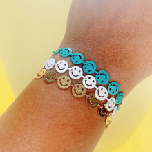 Load image into Gallery viewer, Smiley face enamel  chain bracelets