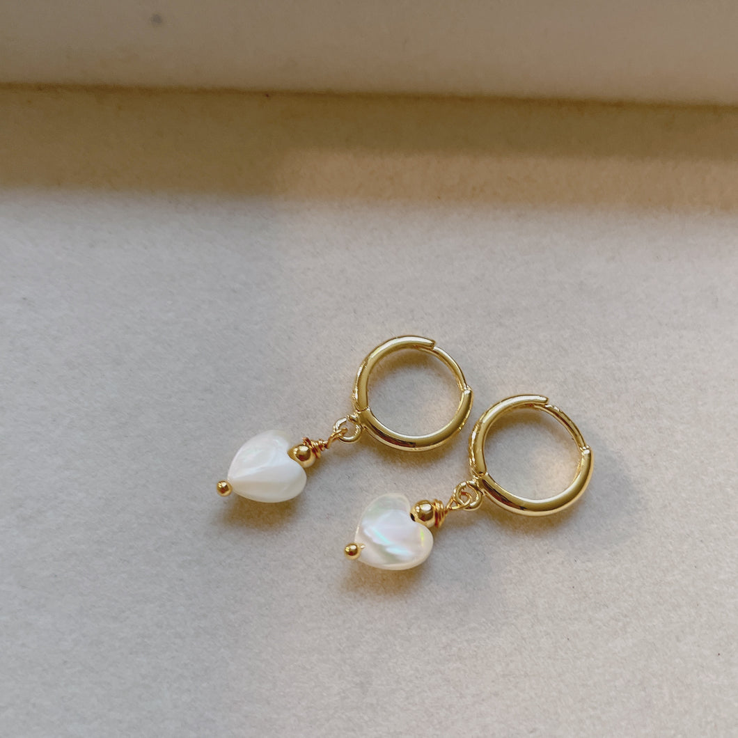 Tiny hoop gold earrings