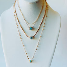 Load image into Gallery viewer, Turquoise &amp; Gold layer necklace
