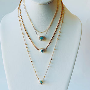 Turquoise & Gold layer necklace