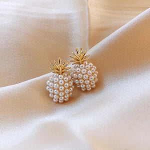 Pearl pineapple earrings