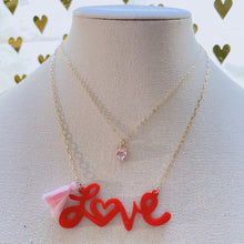 Load image into Gallery viewer, Love Valentine’s acrylic necklaces