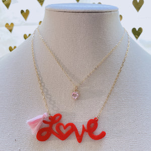 Love Valentine’s acrylic necklaces
