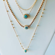 Load image into Gallery viewer, Turquoise &amp; Gold layer necklace