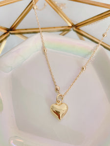 Popup heart gold necklaces