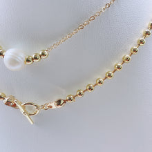 Load image into Gallery viewer, Set ball chain whithe &amp; gold