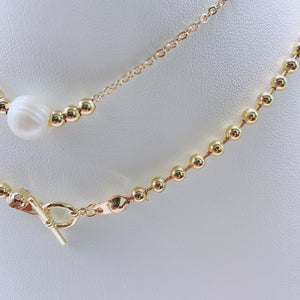 Set ball chain whithe & gold