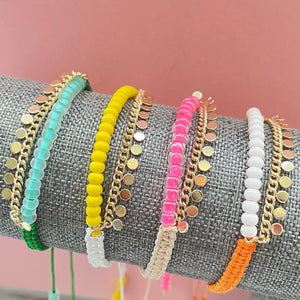 VALENTINA macramé beaded bracelets