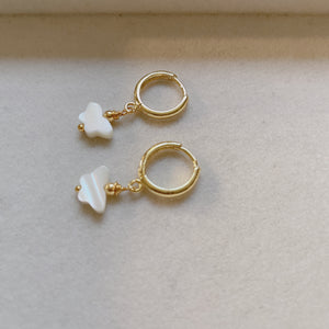 Tiny hoop gold earrings