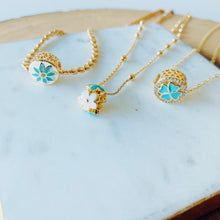 Load image into Gallery viewer, Turquoise &amp; Gold layer necklace